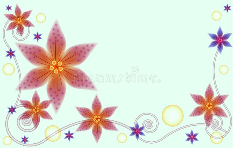 Fundo floral abstrato para o cartão ilustração do vetor Fundo floral abstrato para o cartão ilustração do vetor