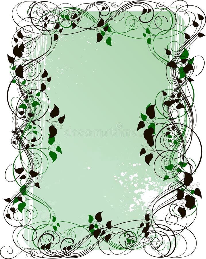 Fundo floral de Grunge ilustração do vetor Fundo floral de Grunge ilustração do vetor