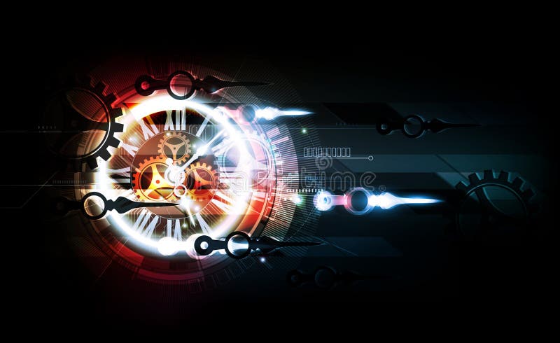 Fundo futurista abstrato azul vermelho da tecnologia com conceito do pulso de disparo e máquina do tempo, ilustração do vetor ilustração do vetor Fundo futurista abstrato azul vermelho da tecnologia com conceito do pulso de disparo e máquina do tempo, ilustração do vetor ilustração do vetor