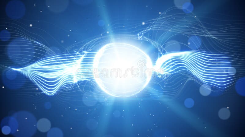 Fundo futurista claro de brilho azul ilustração royalty free Fundo futurista claro de brilho azul ilustração royalty free