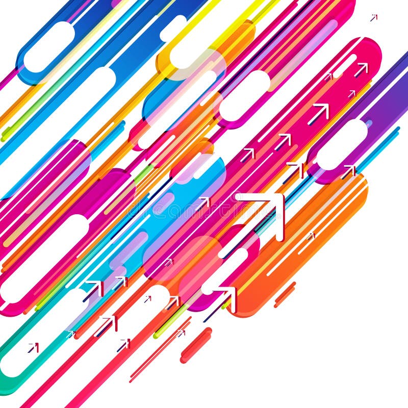 Fundo geométrico na moda do sumário do estilo com linhas coloridas ilustração stock Fundo geométrico na moda do sumário do estilo com linhas coloridas ilustração stock