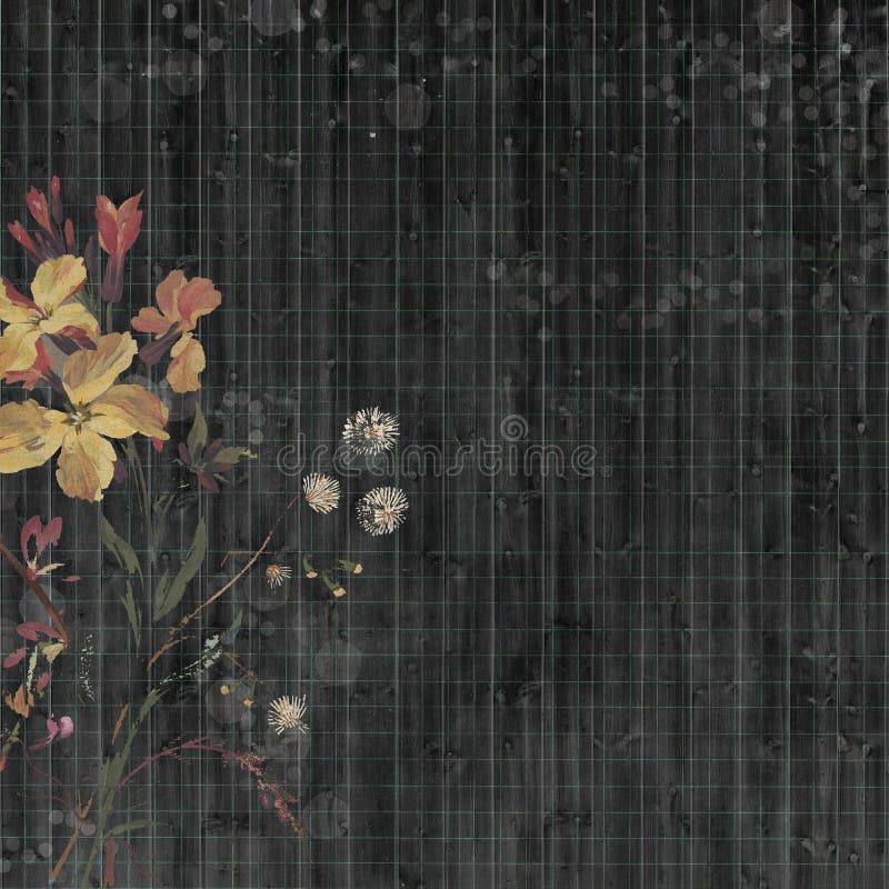 Fundo gráfico abstrato artístico chique gasto sujo do papel de livro- do vintage antigo floral aciganado boêmio preto com flor imagem de stock royalty free Fundo gráfico abstrato artístico chique gasto sujo do papel de livro- do vintage antigo floral aciganado boêmio preto com flor imagem de stock royalty free
