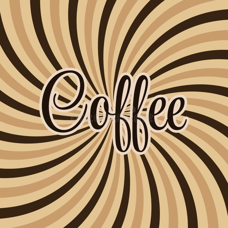 Fundo hipnótico abstrato do café. vetor ilustração royalty free