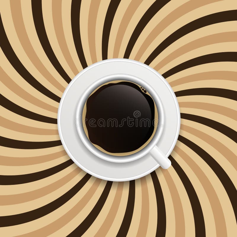 Fundo hipnótico abstrato do café. vetor ilustração royalty free