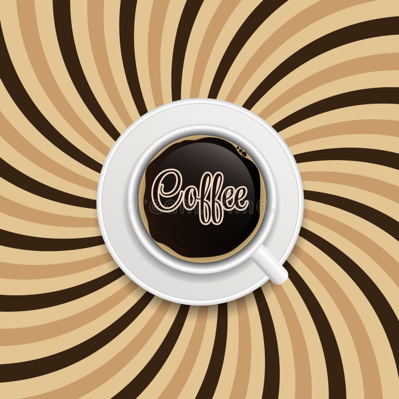 Fundo hipnótico abstrato do café. vetor ilustração stock