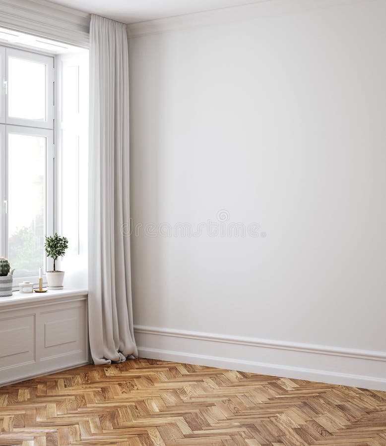 Empty home interior background, 3d render. Empty home interior background, 3d render