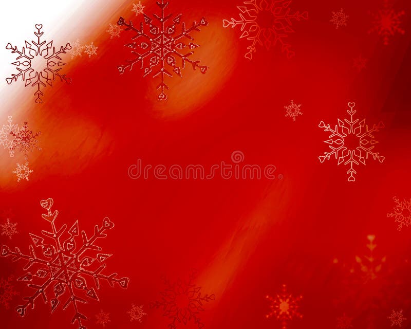 Vibrant red background with falling snow. Vibrant red background with falling snow