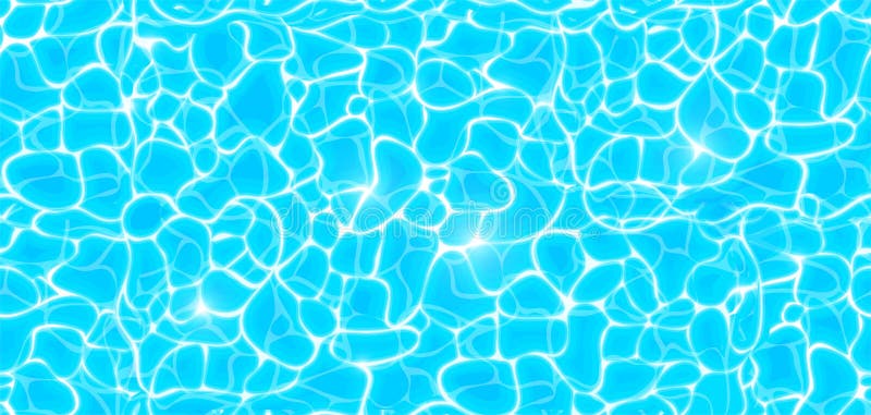 Fundo, ondinha e fluxo do vetor da parte inferior da textura da associação de água com ondas Aqua azul do verão que nada o teste