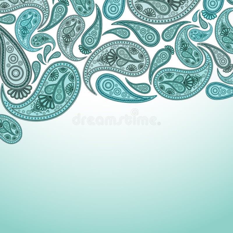 Fundo oriental da decoração de Paisley. ilustração royalty free Fundo oriental da decoração de Paisley. ilustração royalty free