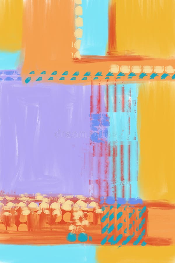 Fundo original pintado à mão e tirado da arte abstrato, pintura moderna completa Lotes de cursos da escova da pintura colorida Co ilustração do vetor Fundo original pintado à mão e tirado da arte abstrato, pintura moderna completa Lotes de cursos da escova da pintura colorida Co ilustração do vetor