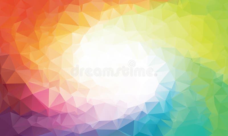 Fundo ou vetor colorido do polígono do arco-íris