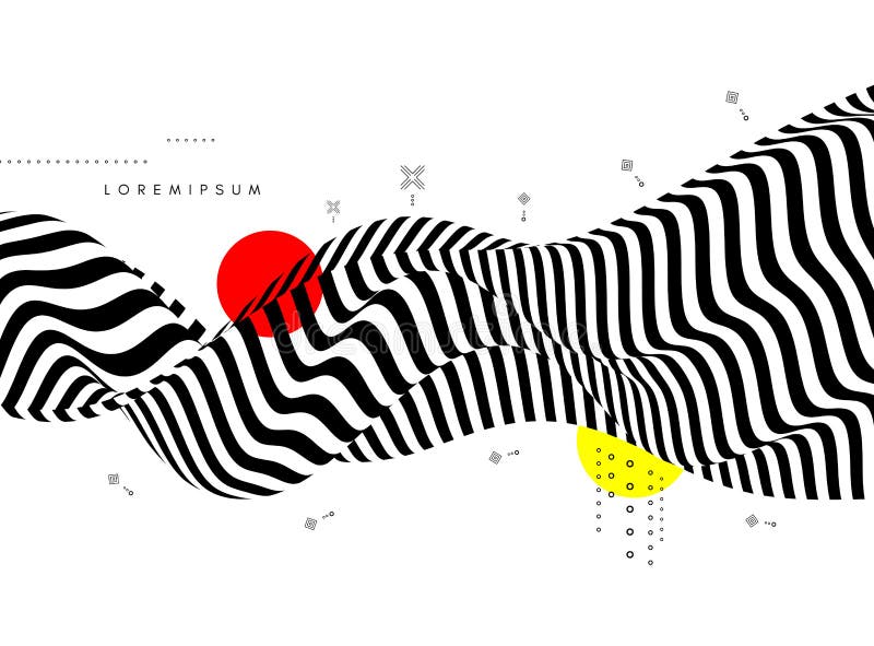 Fundo preto e branco com ilusão óptica O padrão pode ser usado como modelo para brochura, relatório anual, revista, cartaz ilustração stock Fundo preto e branco com ilusão óptica O padrão pode ser usado como modelo para brochura, relatório anual, revista, cartaz ilustração stock