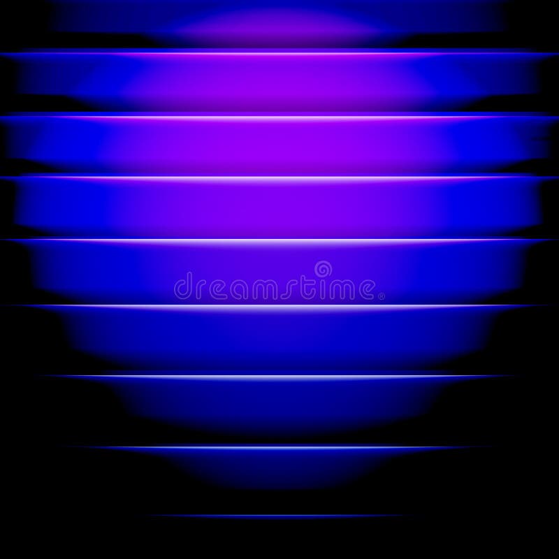 Fundo preto e violeta com linha e borrão ilustração stock