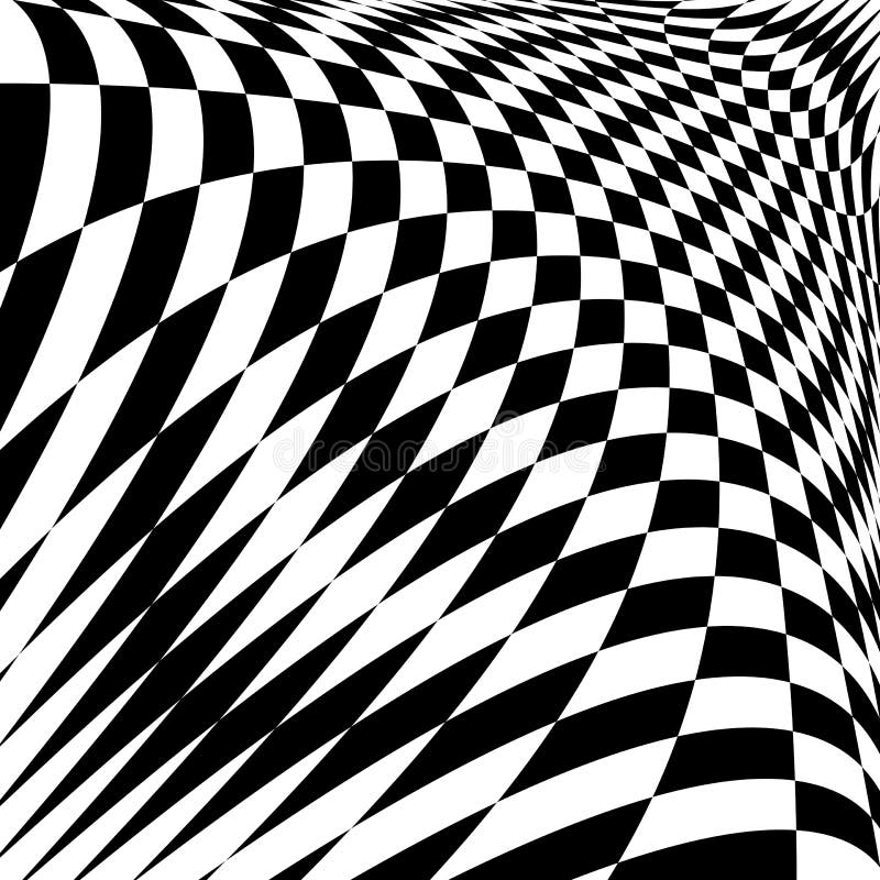 Fundo quadriculado da ilusão monocromática do projeto ilustração do vetor Fundo quadriculado da ilusão monocromática do projeto ilustração do vetor