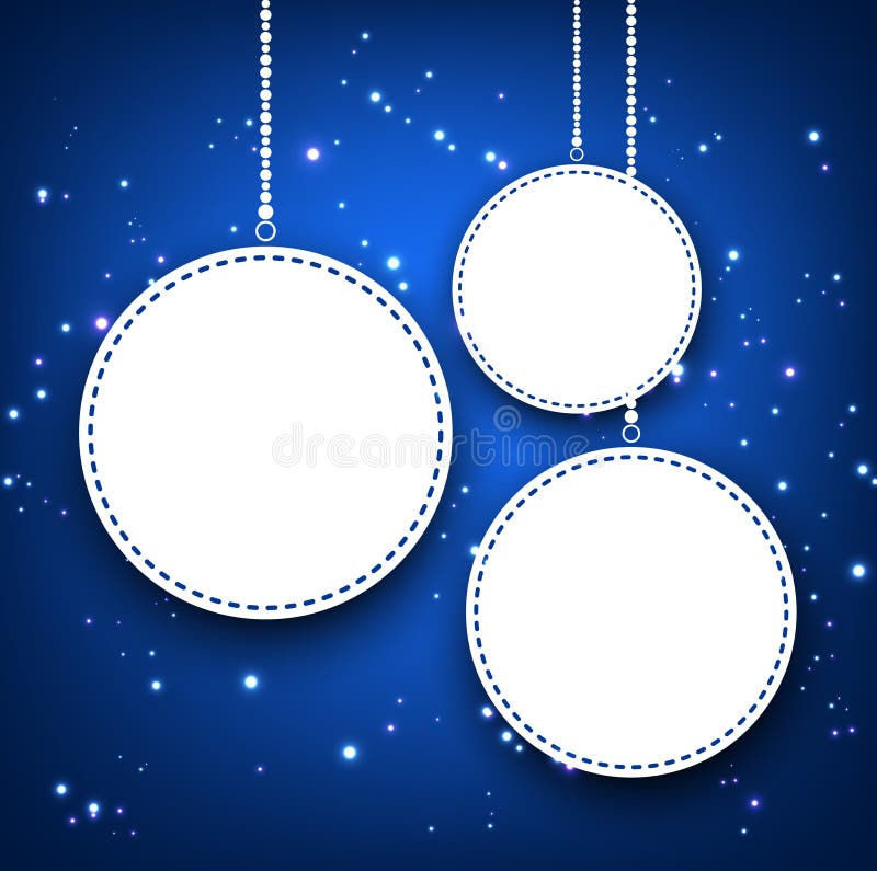 Fundo redondo do inverno azul ilustração do vetor