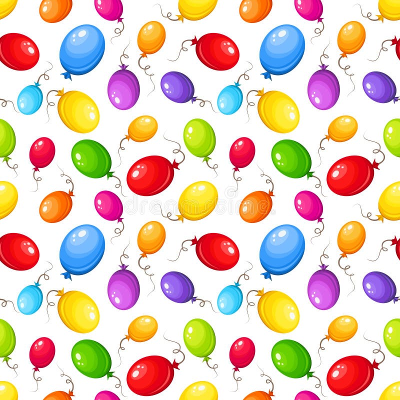 Fundo contínuo com balões coloridos. Ilustração vetorial ilustração royalty free