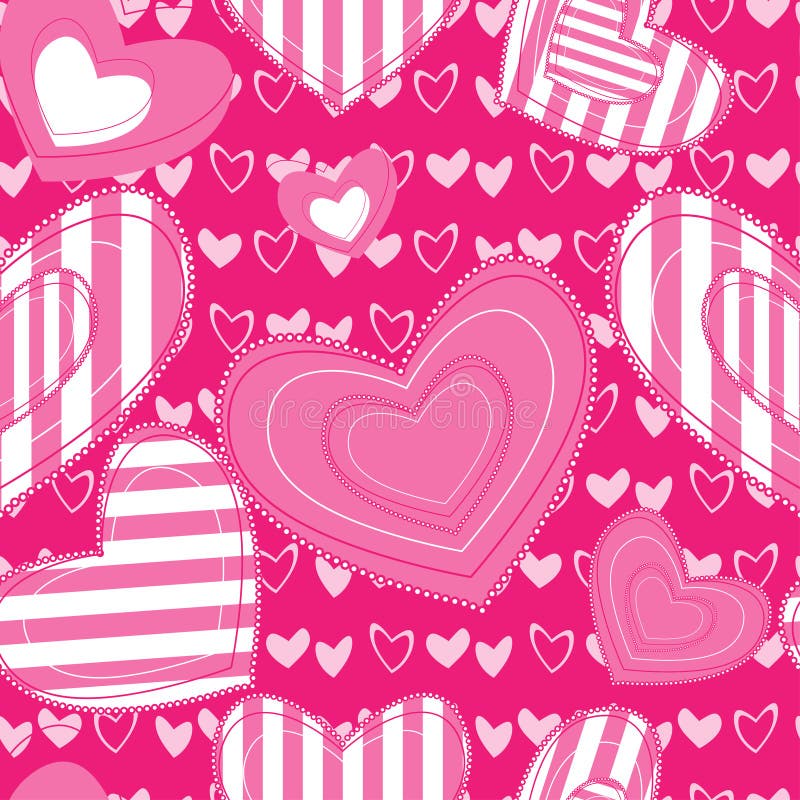 Fundo sem emenda com corações ilustração royalty free