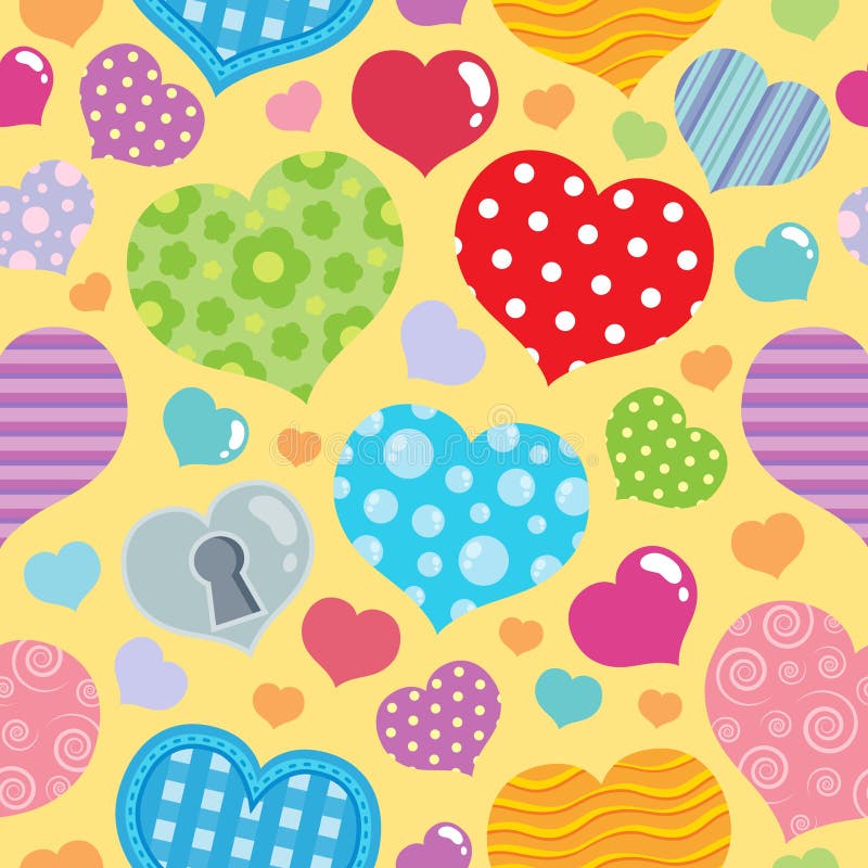 Fundo contínuo com corações 8 ilustração royalty free