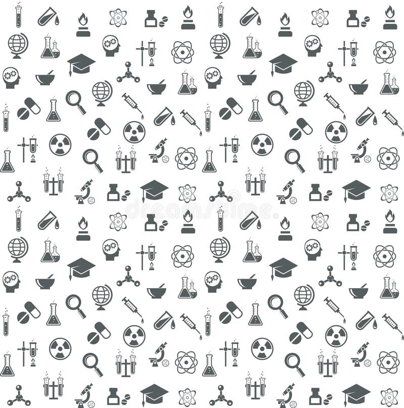 Fundo sem emenda da ciência e do vetor da tecnologia ilustração do vetor