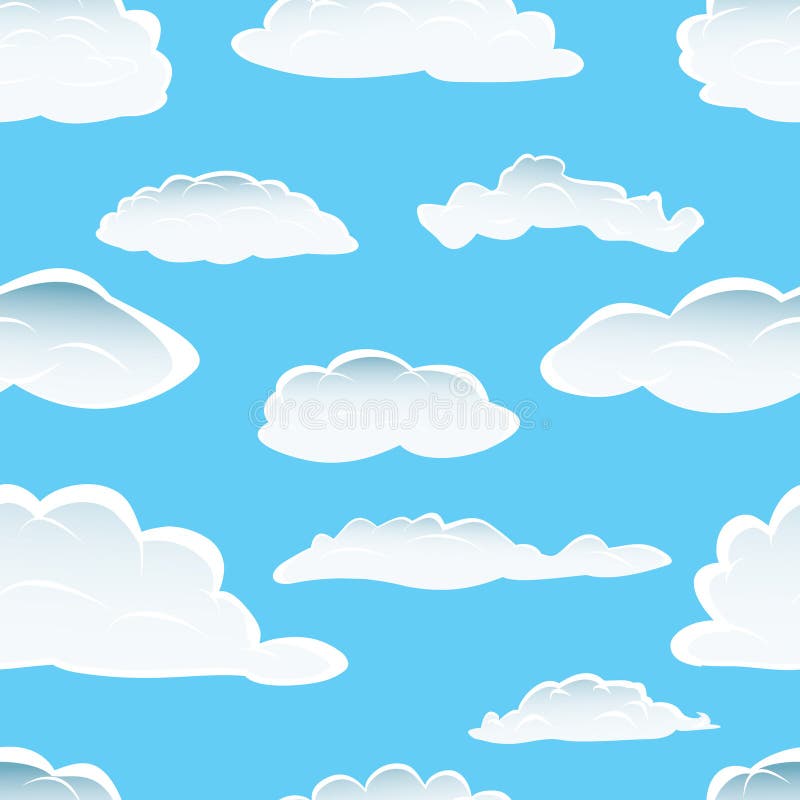 Fundo sem emenda da nuvem ilustração royalty free Fundo sem emenda da nuvem ilustração royalty free