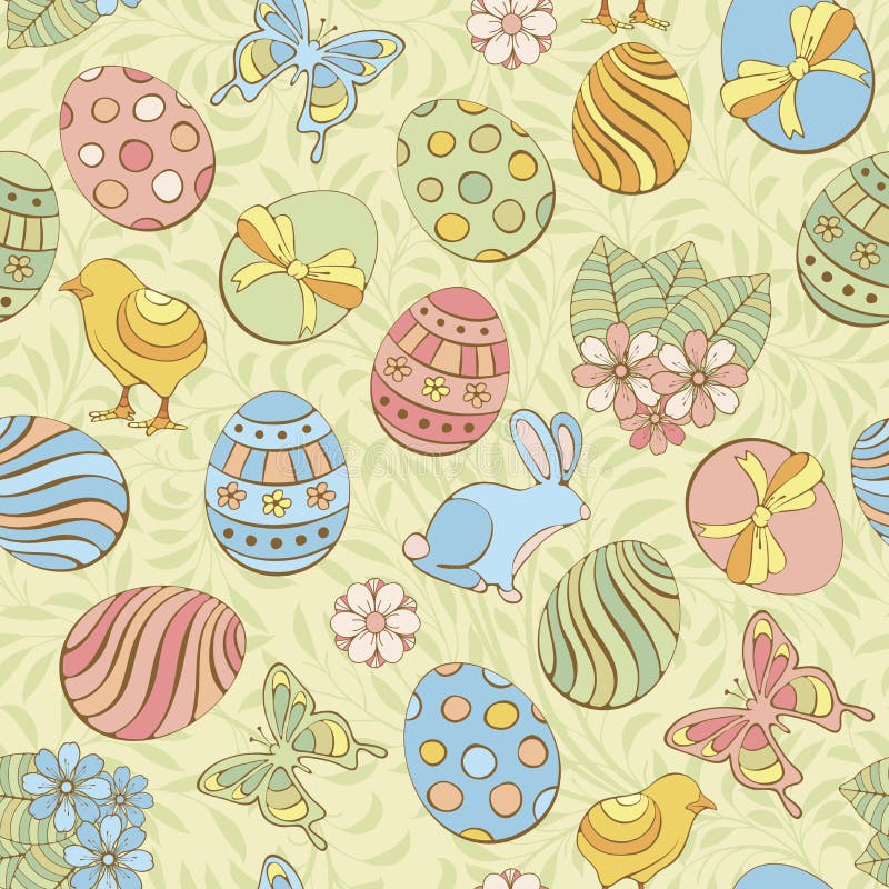 Fundo sem emenda de Easter ilustração royalty free