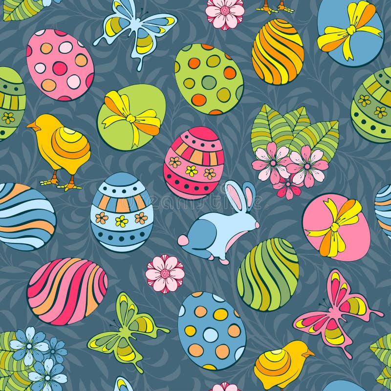 Fundo sem emenda de Easter ilustração do vetor