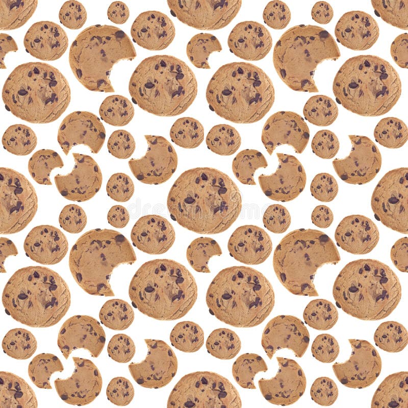 Fundo sem emenda do bolinho de microplaqueta de chocolate foto de stock royalty free Fundo sem emenda do bolinho de microplaqueta de chocolate foto de stock royalty free