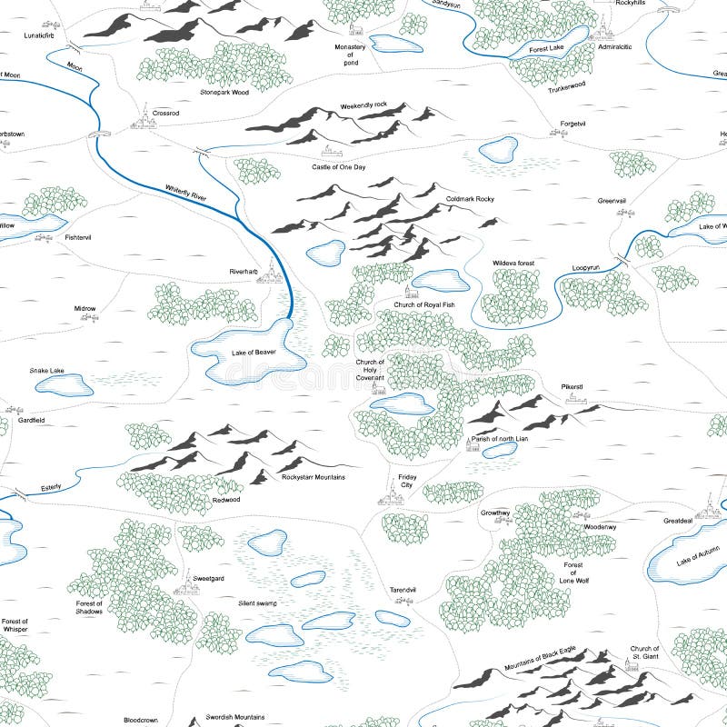 Fundo sem emenda do mapa pintado. ilustração stock Fundo sem emenda do mapa pintado. ilustração stock