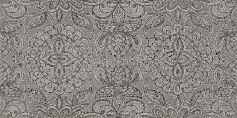 Fundo sem emenda do ornamento cinzento, textura do teste padrão, projeto digital da telha da parede foto de stock royalty free Fundo sem emenda do ornamento cinzento, textura do teste padrão, projeto digital da telha da parede foto de stock royalty free