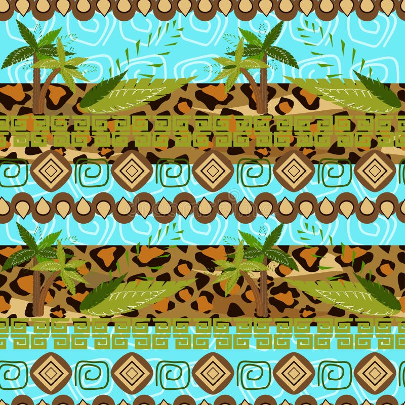 Fundo sem emenda do teste padrão da palma ilustração stock