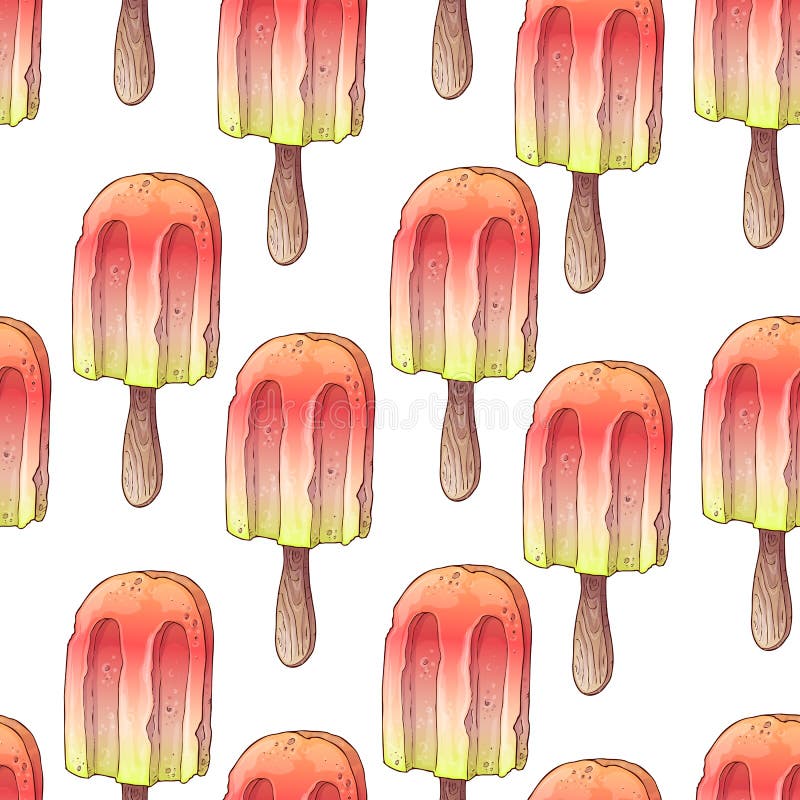 Fundo sem emenda do teste padrão do gelado limão e do fruto e do citrino coloridos do mandarino ilustração royalty free Fundo sem emenda do teste padrão do gelado limão e do fruto e do citrino coloridos do mandarino ilustração royalty free