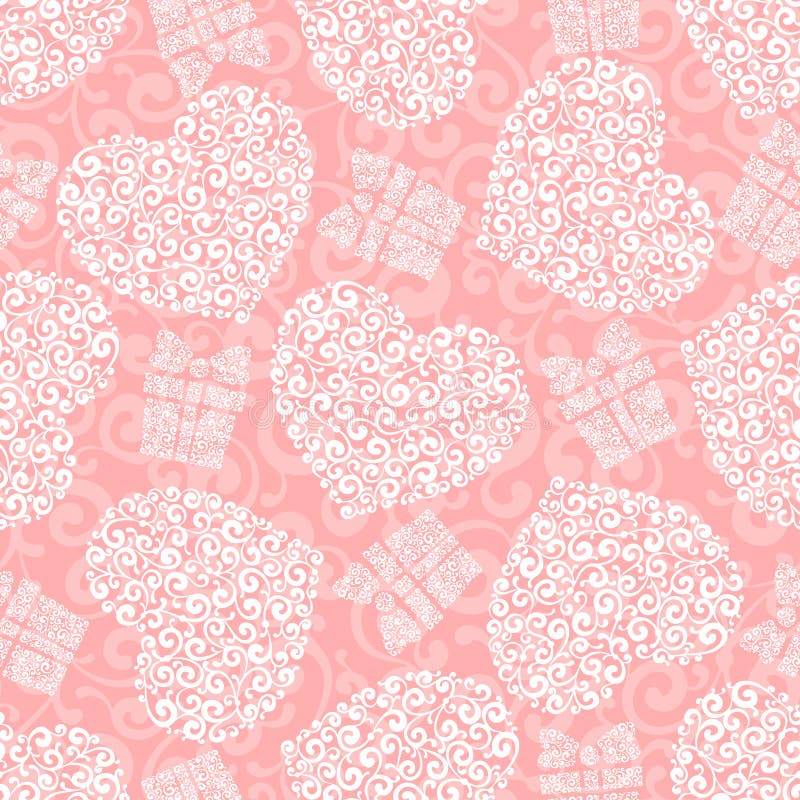 Fundo sem emenda do Valentim ilustração royalty free