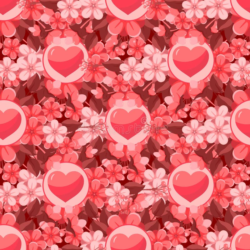 Fundo sem emenda do Valentim ilustração stock