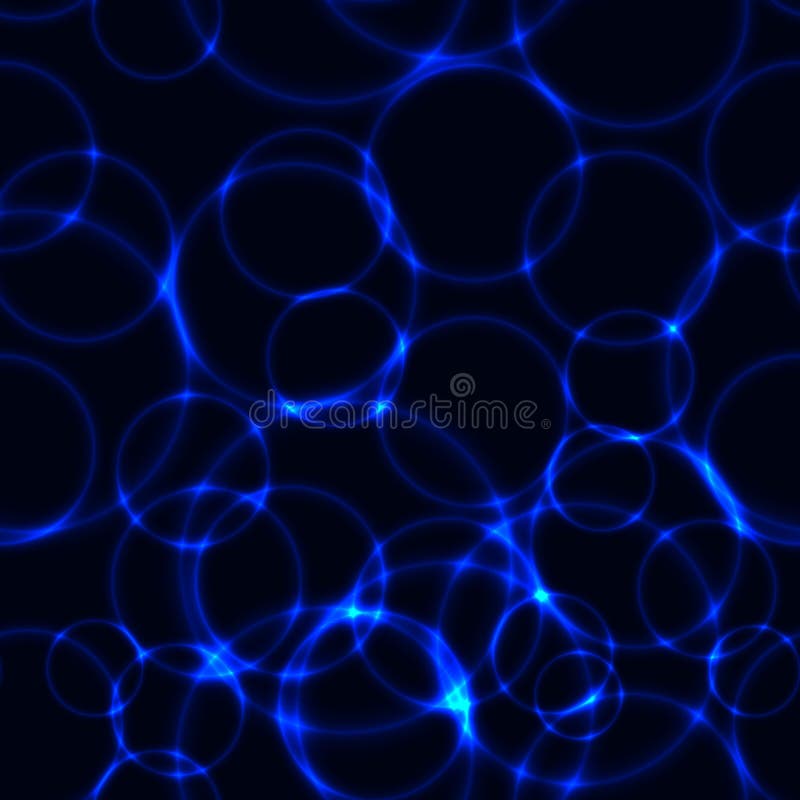 fundo sem emenda escuro com bolhas shinning azuis ilustração do vetor fundo sem emenda escuro com bolhas shinning azuis ilustração do vetor