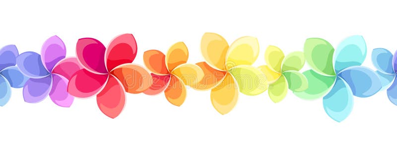 Fundo sem emenda horizontal com flores coloridas Ilustração do vetor ilustração stock Fundo sem emenda horizontal com flores coloridas Ilustração do vetor ilustração stock