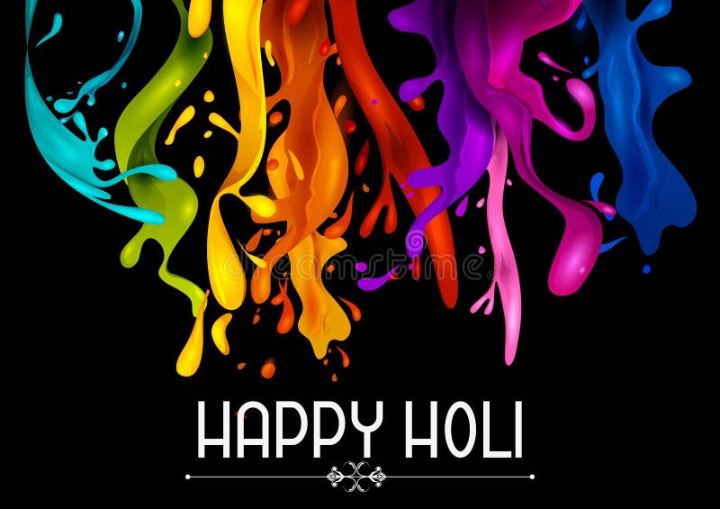 Fundo tradicional colorido do respingo de Holi para o festival das cores da Índia