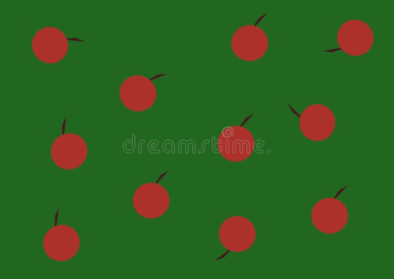 Fundo verde vermelho de matéria têxtil da ilustração da maçã do outono ilustração stock Fundo verde vermelho de matéria têxtil da ilustração da maçã do outono ilustração stock