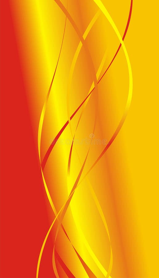 Strips of red, orange and yellow color on a red background smoothly passing in yellow. Strips of red, orange and yellow color on a red background smoothly passing in yellow