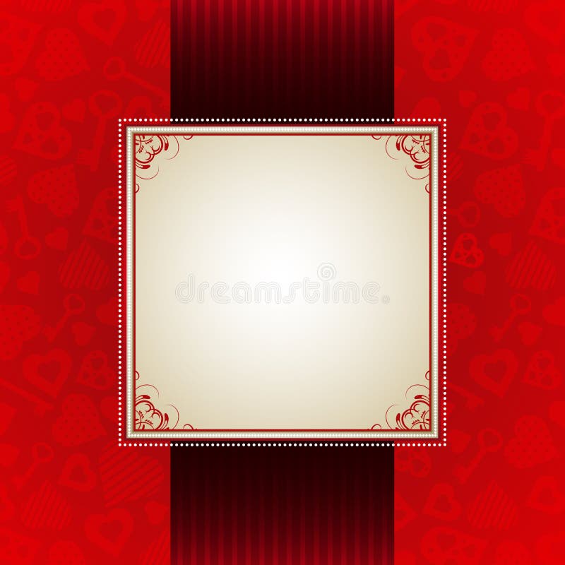 Fundo vermelho de São Valentim ilustração royalty free
