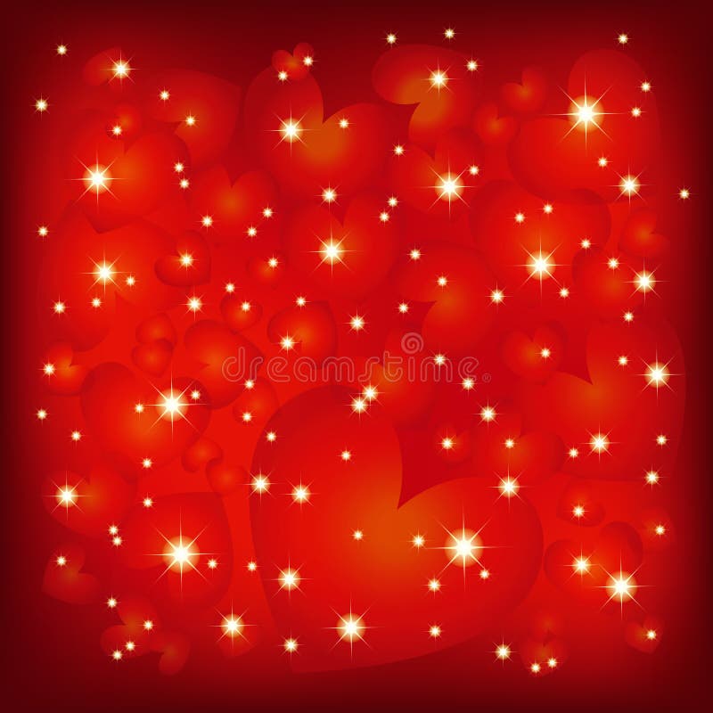 Fundo vermelho sparkly do Valentim abstrato do St ilustração stock Fundo vermelho sparkly do Valentim abstrato do St ilustração stock