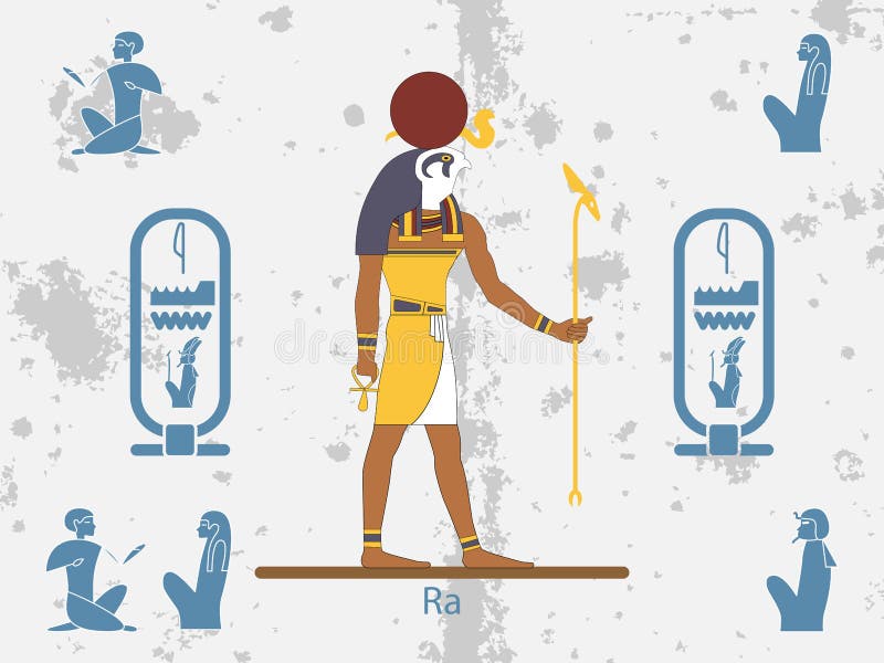 Fundos de Egito antigo Deus de Sun - Ra Deus de Sun de Egito antigo O Ra é a deidade egípcia antiga do sol ilustração do vetor Fundos de Egito antigo Deus de Sun - Ra Deus de Sun de Egito antigo O Ra é a deidade egípcia antiga do sol ilustração do vetor