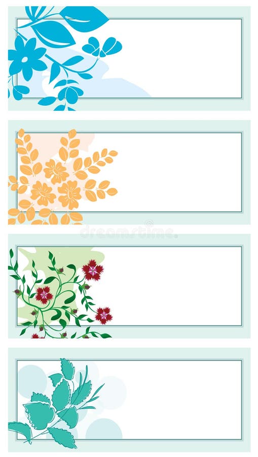 Fundos florais com plantas ilustração royalty free Fundos florais com plantas ilustração royalty free
