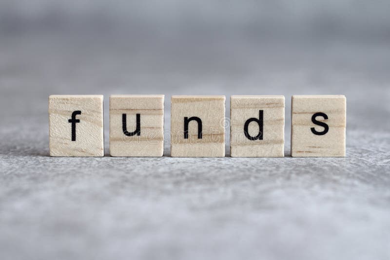 Fund Wood Word stock photo. Image of single, financial - 123140850