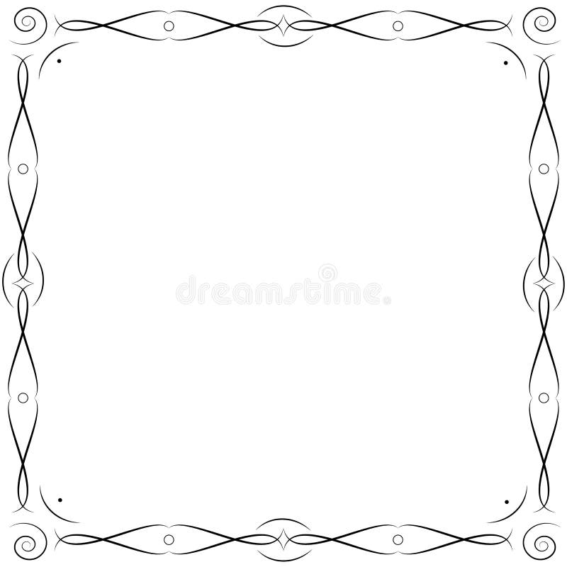 Funeral decorative ornate sqare frame from abstract pattern.