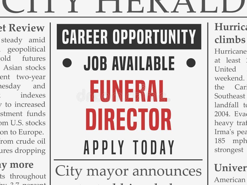 Funeral director career