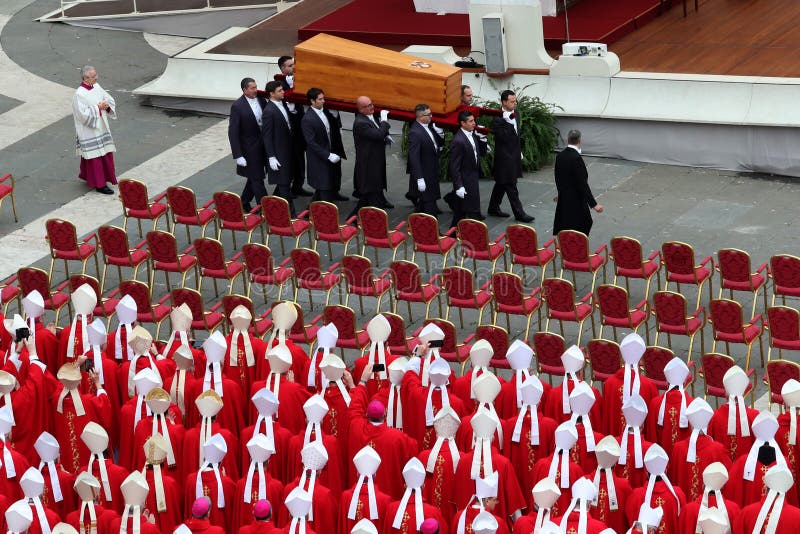 FUNERAL of the POPE Pope Francis in St. Peter`s Basilica in the Vatican Celebrates the Mass for