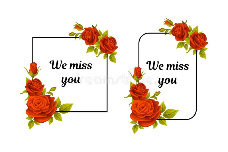 Funeral red rose oval frame with rest in peace Vector Image