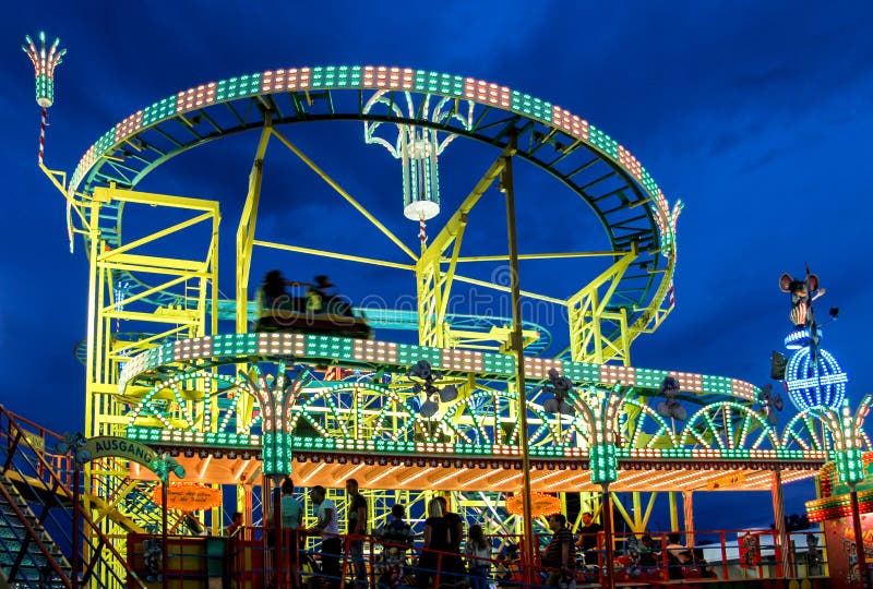 Funfair by night