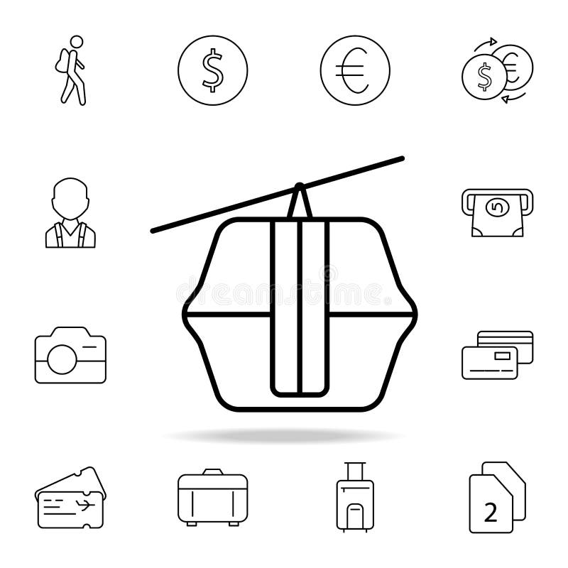 funicular icon. Element of simple icon for websites, web design, mobile app, info graphics. Thin line icon for website design and vector illustration funicular icon. Element of simple icon for websites, web design, mobile app, info graphics. Thin line icon for website design and vector illustration