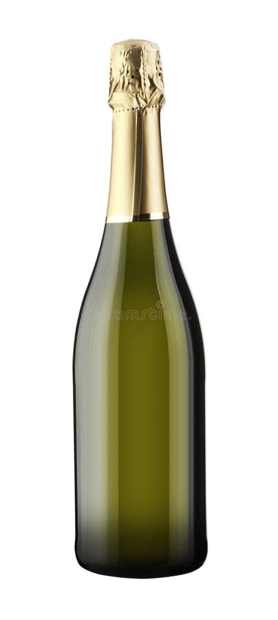 Funkelnde weißer Wein-Flasche lizenzfreie stockfotos
